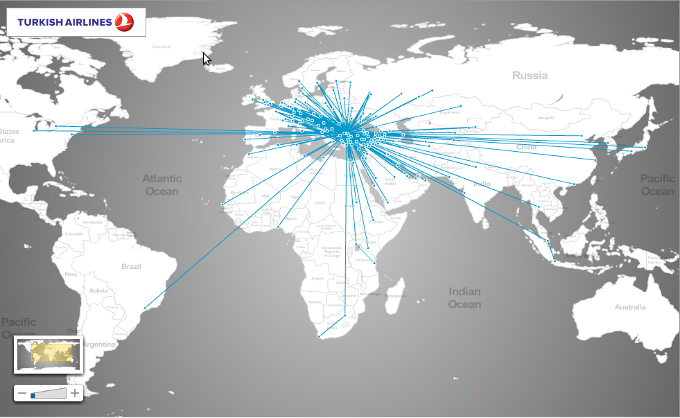 Turkish airlines карта мир